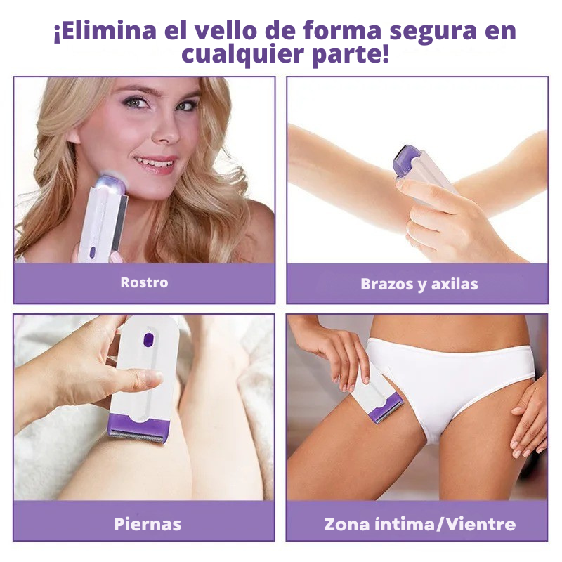 Depiladora Eléctrica con Luz LED – Suave y sin dolor