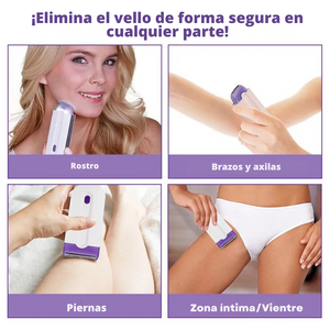Depiladora Eléctrica con Luz LED – Suave y sin dolor