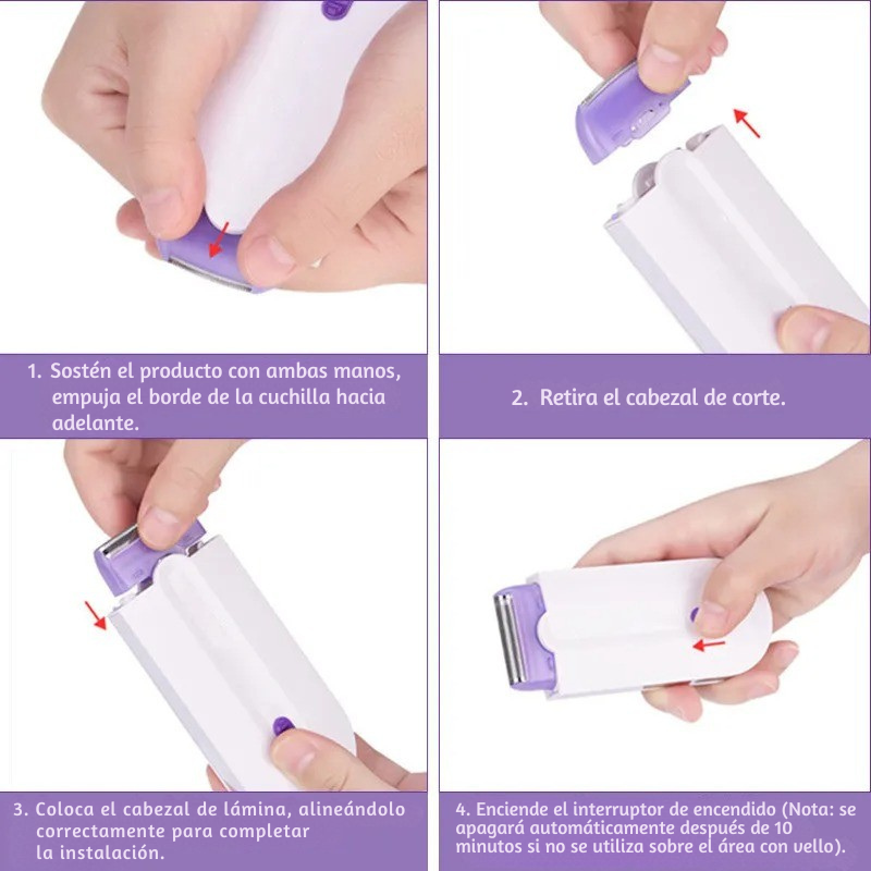 Depiladora Eléctrica con Luz LED – Suave y sin dolor